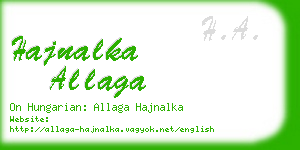 hajnalka allaga business card